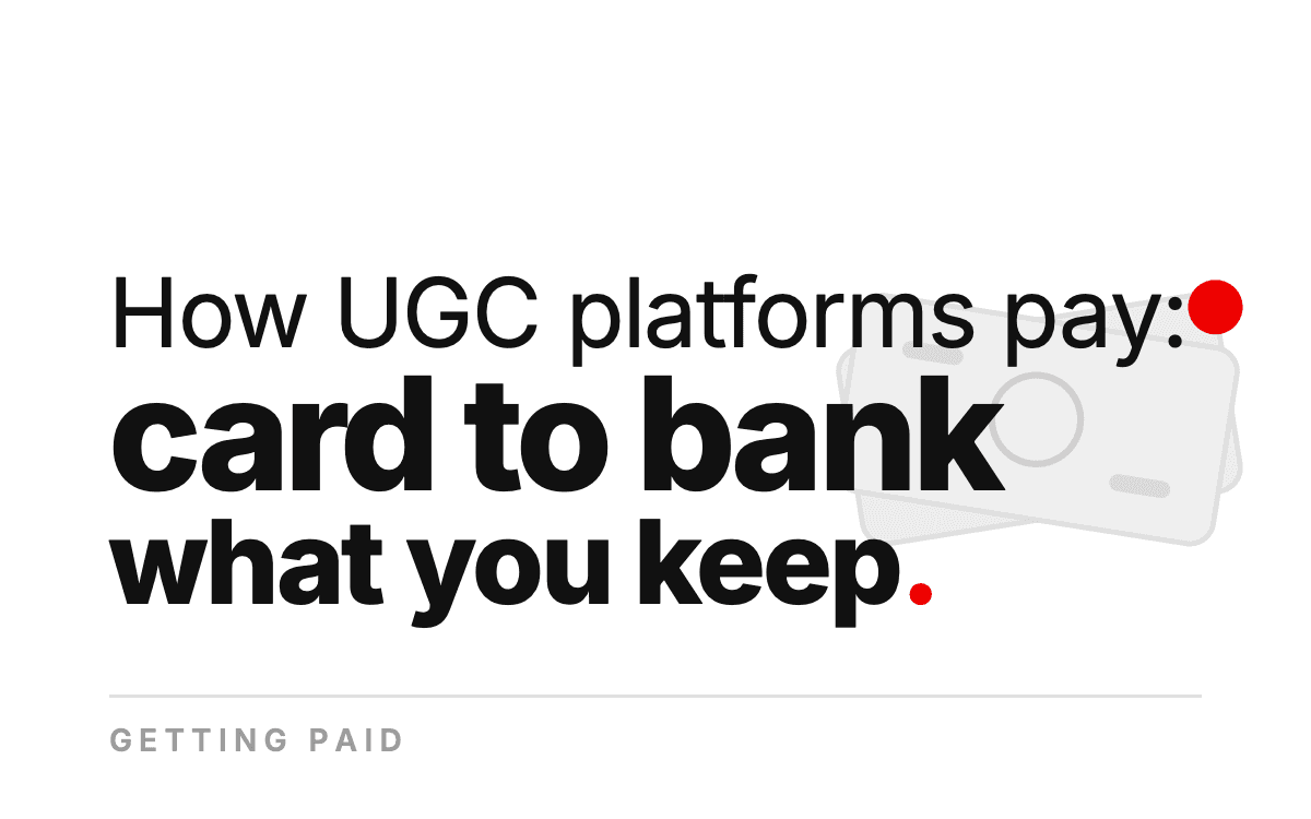 How Do UGC Platforms Pay Creators? Escrow, Fees, Timing