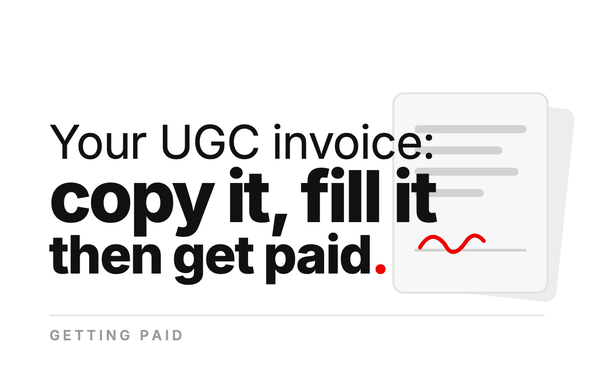 UGC Invoice Template: Copy It, Then See It Filled In