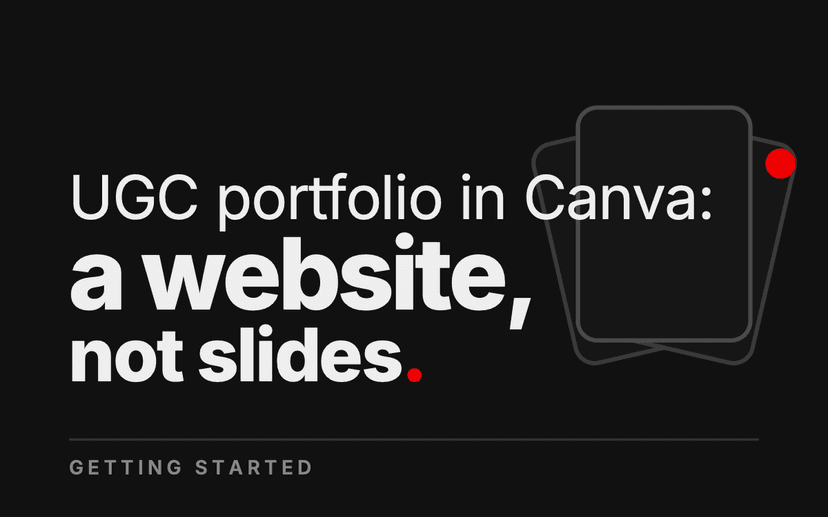 UGC Portfolio in Canva: A Free Website, Not Slides