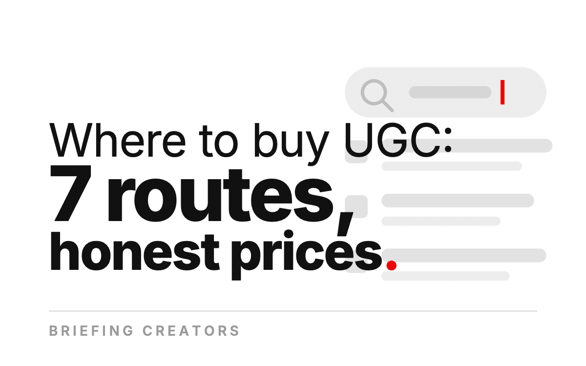 Where to Buy UGC Content: 7 Routes, Honest Prices (2026)